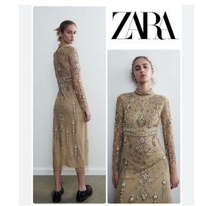 Zara beaded knit dress